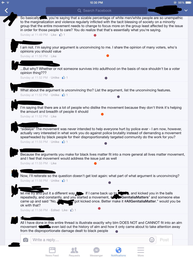 Illustration for article titled Don't Argue with Idiots on FB: A Lesson In 19 Screenshots
